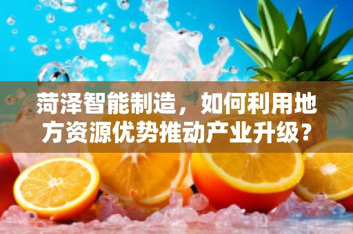 菏泽智能制造，如何利用地方资源优势推动产业升级？