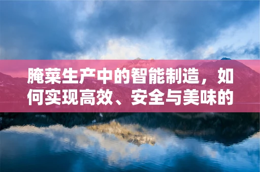 腌菜生产中的智能制造，如何实现高效、安全与美味的平衡？