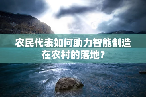 农民代表如何助力智能制造在农村的落地？