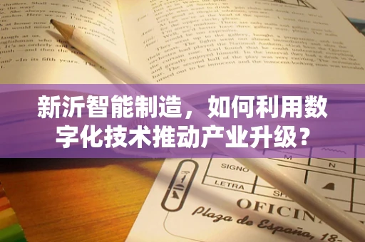 新沂智能制造，如何利用数字化技术推动产业升级？