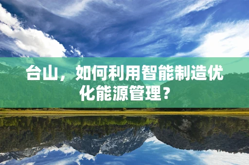 台山，如何利用智能制造优化能源管理？