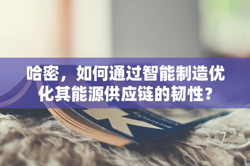 哈密，如何通过智能制造优化其能源供应链的韧性？