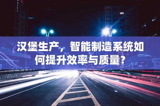 汉堡生产，智能制造系统如何提升效率与质量？