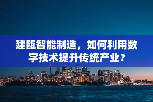 建瓯智能制造，如何利用数字技术提升传统产业？