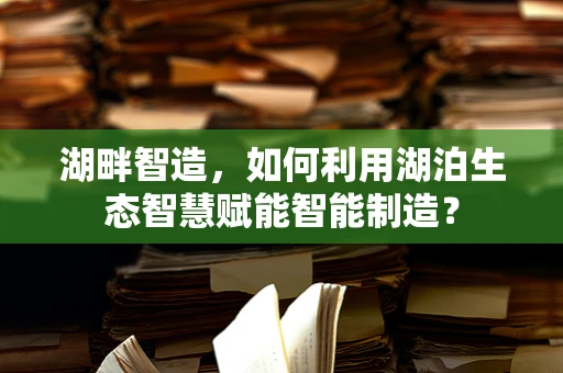 湖畔智造，如何利用湖泊生态智慧赋能智能制造？