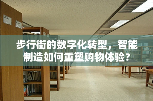 步行街的数字化转型，智能制造如何重塑购物体验？