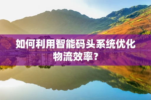 如何利用智能码头系统优化物流效率？