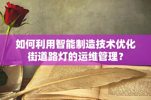 如何利用智能制造技术优化街道路灯的运维管理？