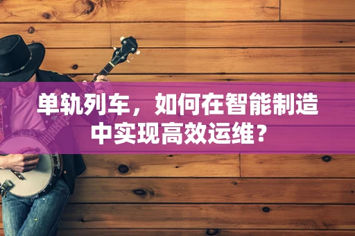 单轨列车，如何在智能制造中实现高效运维？
