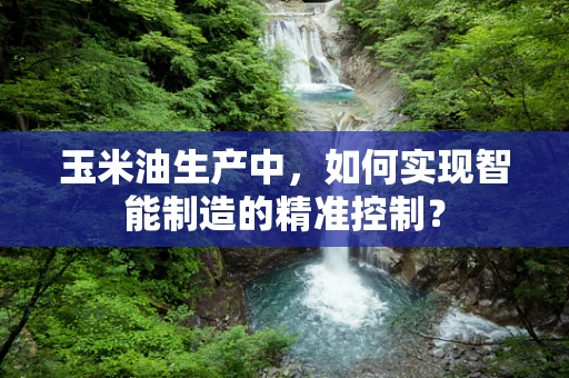 玉米油生产中，如何实现智能制造的精准控制？