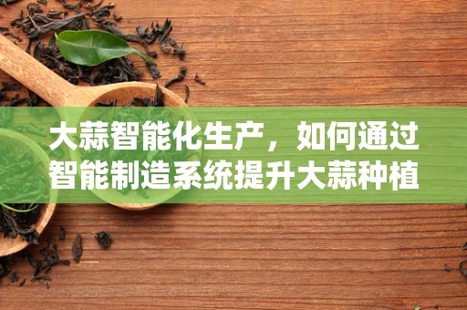 大蒜智能化生产，如何通过智能制造系统提升大蒜种植效率？