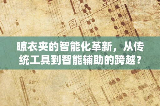 晾衣夹的智能化革新，从传统工具到智能辅助的跨越？