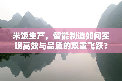 米饭生产，智能制造如何实现高效与品质的双重飞跃？