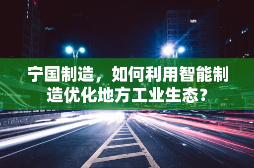 宁国制造，如何利用智能制造优化地方工业生态？
