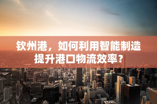 钦州港，如何利用智能制造提升港口物流效率？