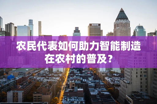 农民代表如何助力智能制造在农村的普及？