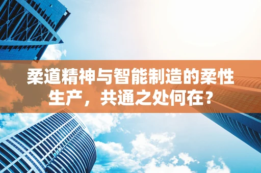 柔道精神与智能制造的柔性生产，共通之处何在？