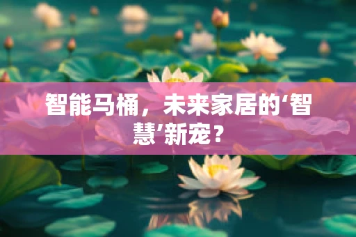 智能马桶，未来家居的‘智慧’新宠？