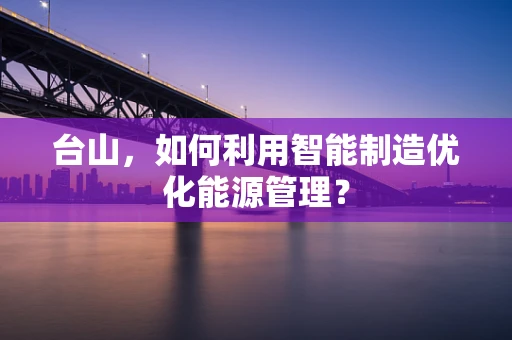 台山，如何利用智能制造优化能源管理？