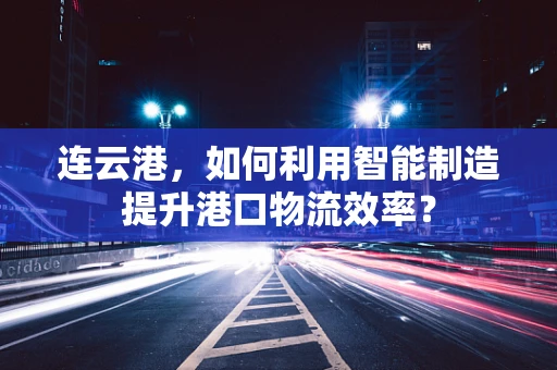 连云港，如何利用智能制造提升港口物流效率？