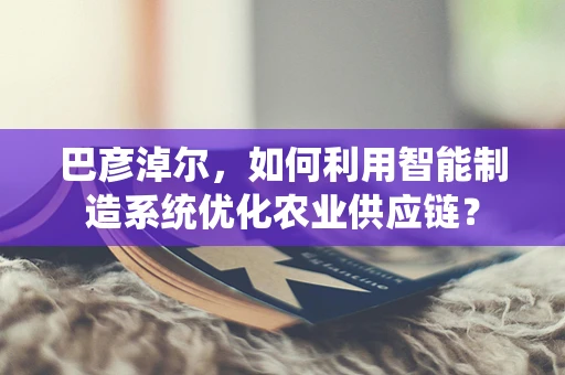 巴彦淖尔，如何利用智能制造系统优化农业供应链？