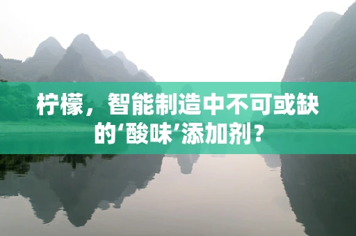 柠檬，智能制造中不可或缺的‘酸味’添加剂？
