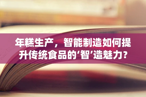 年糕生产，智能制造如何提升传统食品的‘智’造魅力？