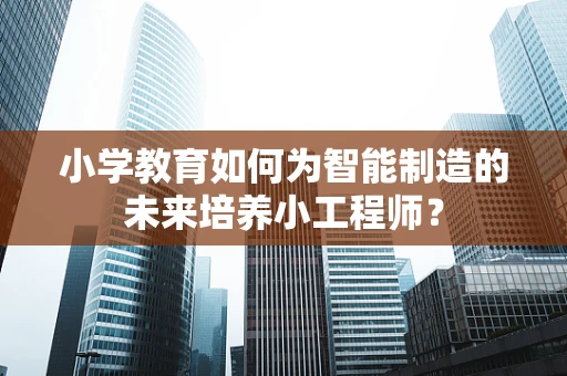 小学教育如何为智能制造的未来培养小工程师？