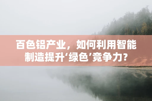 百色铝产业，如何利用智能制造提升‘绿色’竞争力？