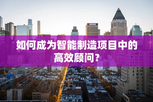 如何成为智能制造项目中的高效顾问？