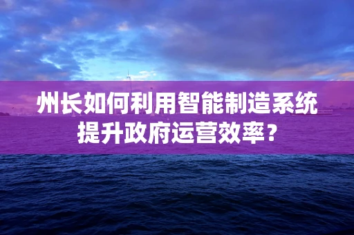 州长如何利用智能制造系统提升政府运营效率？