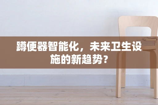 蹲便器智能化，未来卫生设施的新趋势？