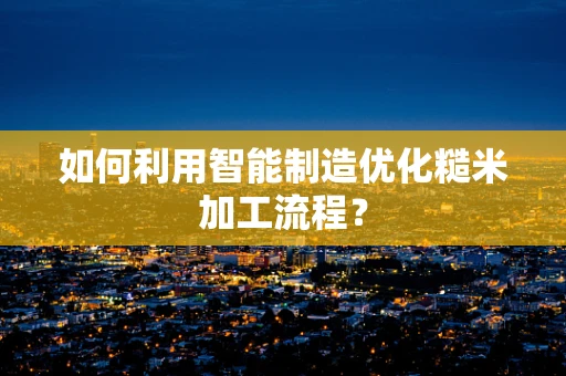 如何利用智能制造优化糙米加工流程？