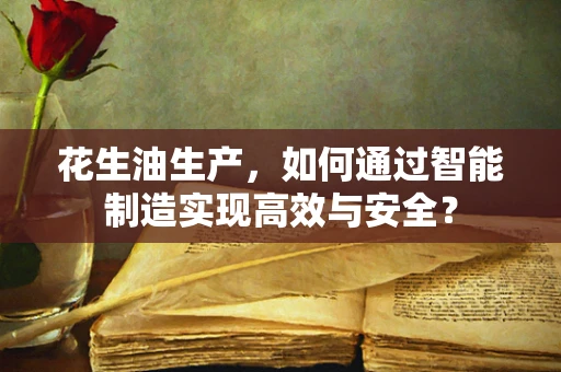 花生油生产，如何通过智能制造实现高效与安全？
