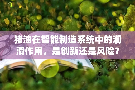 猪油在智能制造系统中的润滑作用，是创新还是风险？