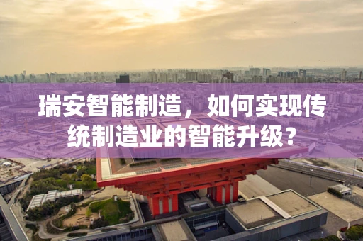 瑞安智能制造，如何实现传统制造业的智能升级？