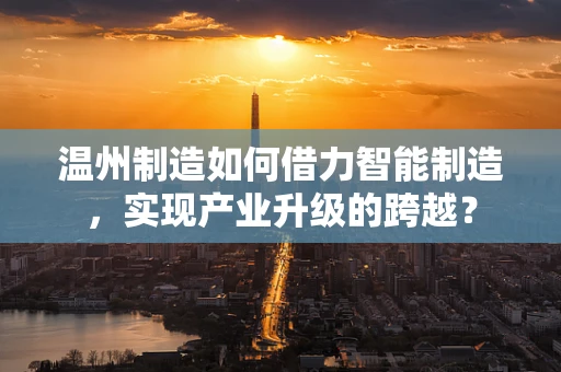 温州制造如何借力智能制造，实现产业升级的跨越？