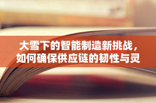 大雪下的智能制造新挑战，如何确保供应链的韧性与灵活性？