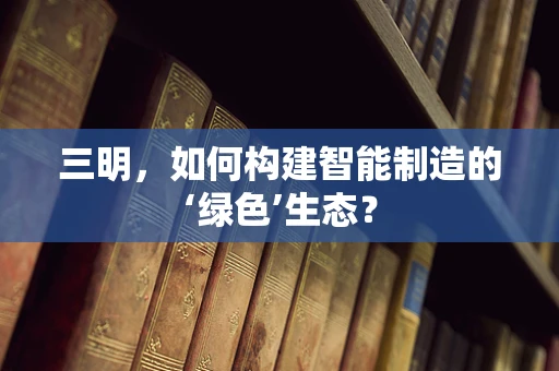 三明，如何构建智能制造的‘绿色’生态？