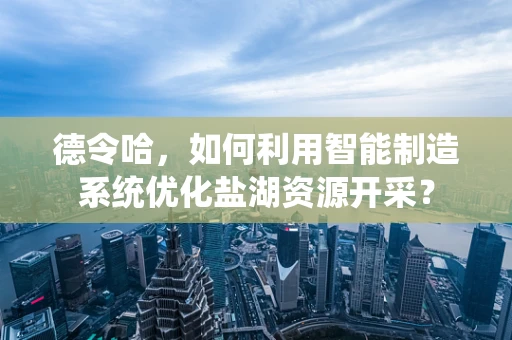 德令哈，如何利用智能制造系统优化盐湖资源开采？