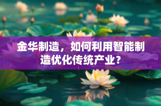 金华制造，如何利用智能制造优化传统产业？