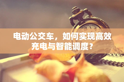 电动公交车，如何实现高效充电与智能调度？