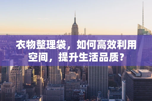 衣物整理袋，如何高效利用空间，提升生活品质？