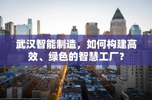 武汉智能制造，如何构建高效、绿色的智慧工厂？
