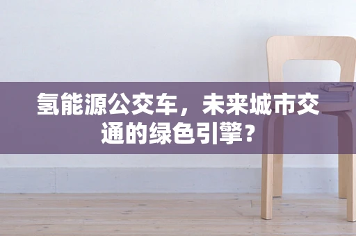 氢能源公交车，未来城市交通的绿色引擎？