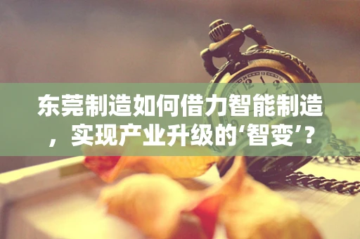 东莞制造如何借力智能制造，实现产业升级的‘智变’？