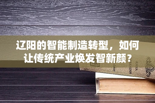 辽阳的智能制造转型，如何让传统产业焕发智新颜？