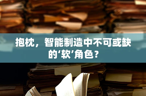 抱枕，智能制造中不可或缺的‘软’角色？