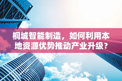 桐城智能制造，如何利用本地资源优势推动产业升级？