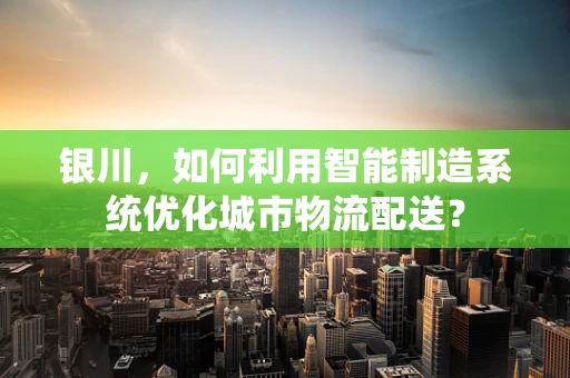 银川，如何利用智能制造系统优化城市物流配送？
